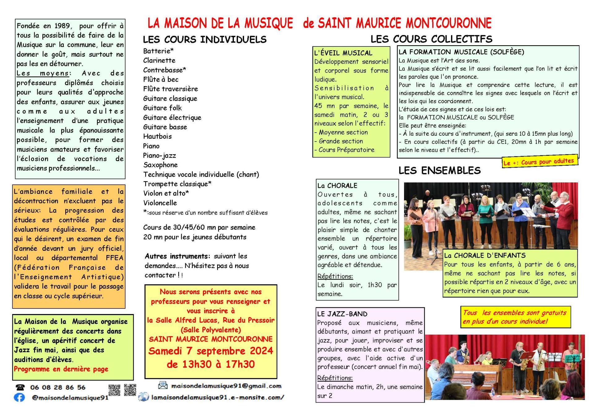 Brochure maison de la musique 2024 2025 2