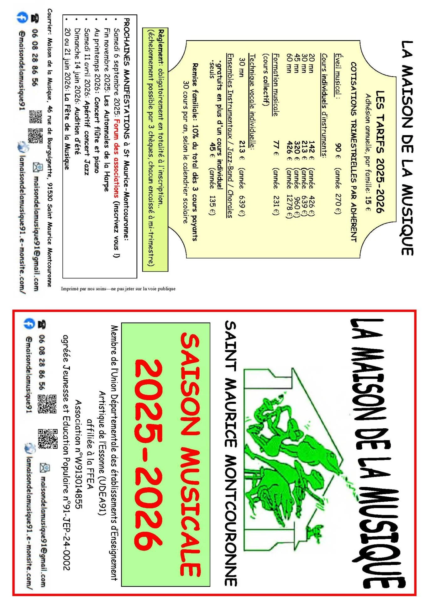 Brochure maison de la musique 25 26 1